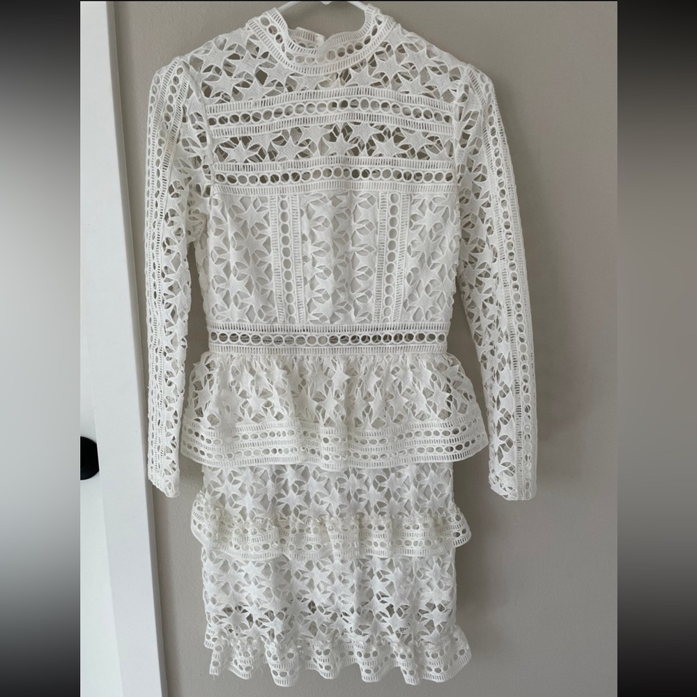 Elegant White Lace Dress